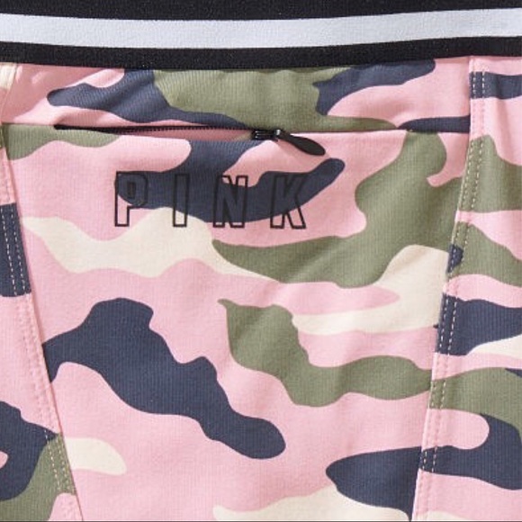 PINK Victoria’s Secret Striped Waist Leggings Camo - Picture 2 of 2